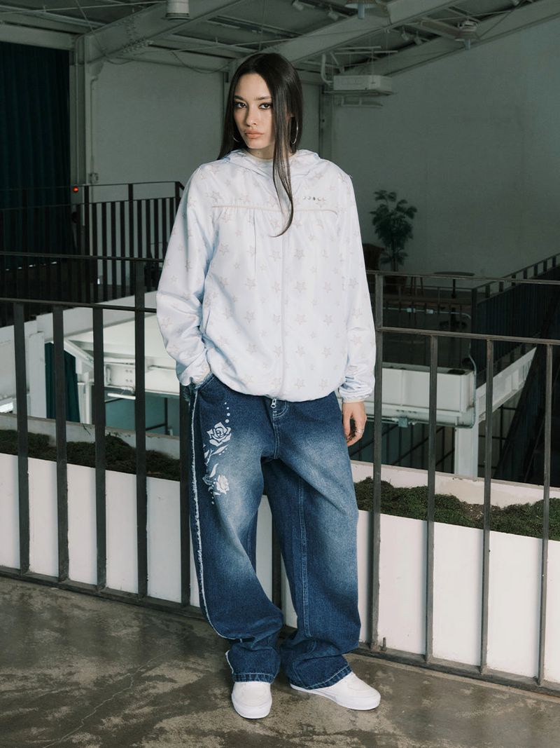 RAW CUT DENIM PANTS (WASHED BLUE)
