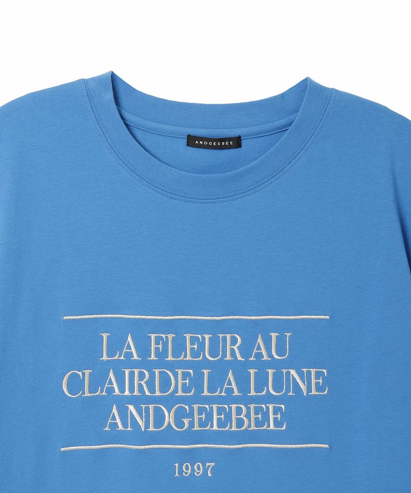 UNISEX メッセージエンブロイダリーT