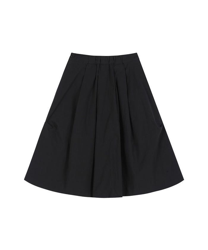 Balloon Midi Skirt (BLACK)