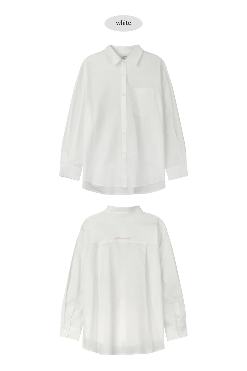 BASIC MELLOW EMBROIDERY SHIRT (WHITE)