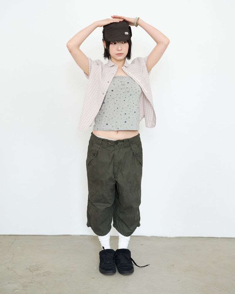 Round Collar Archive Check Shirt