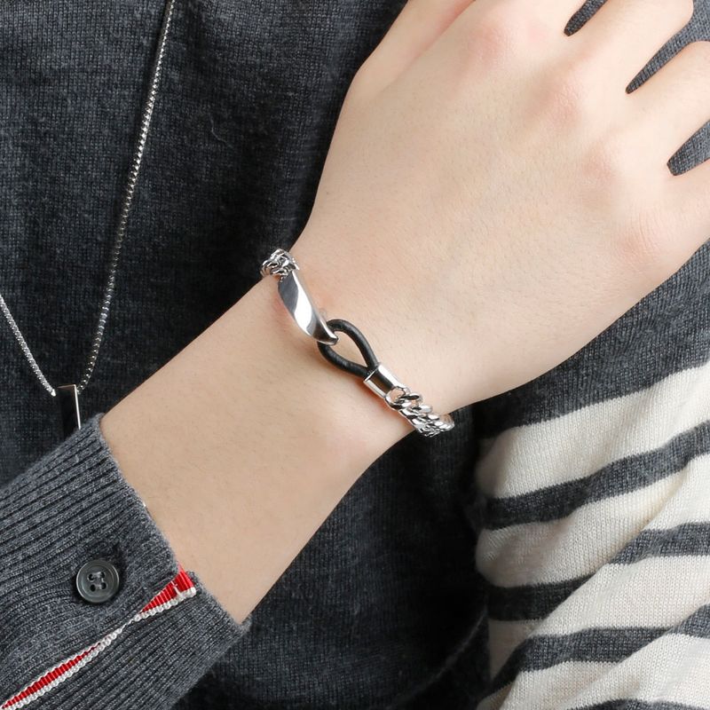 SHOVEOFF（ショーブオフ）の「SVB-1009 Simple daily leather point chain bracelet（Accessories）」