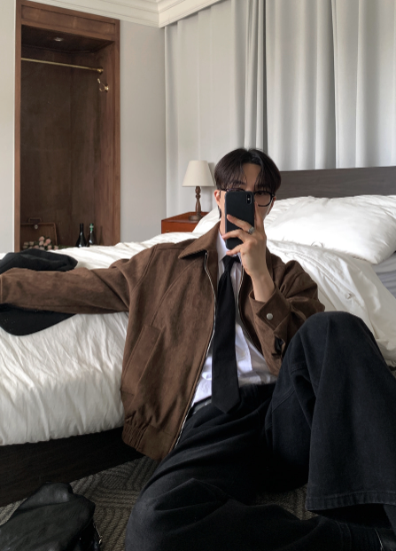 Bias Classic Bias Incision Suede Jacket