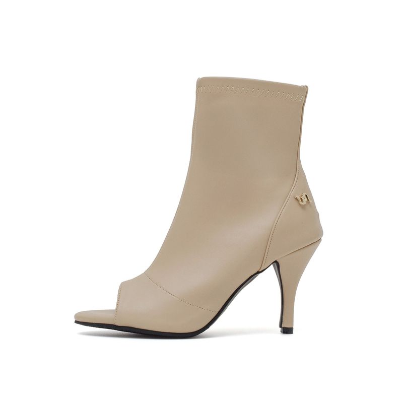 New Open Toe Slim Ankle Heel(Beige)