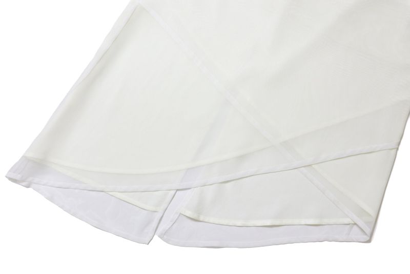 Lisha wrap long skirt (white)