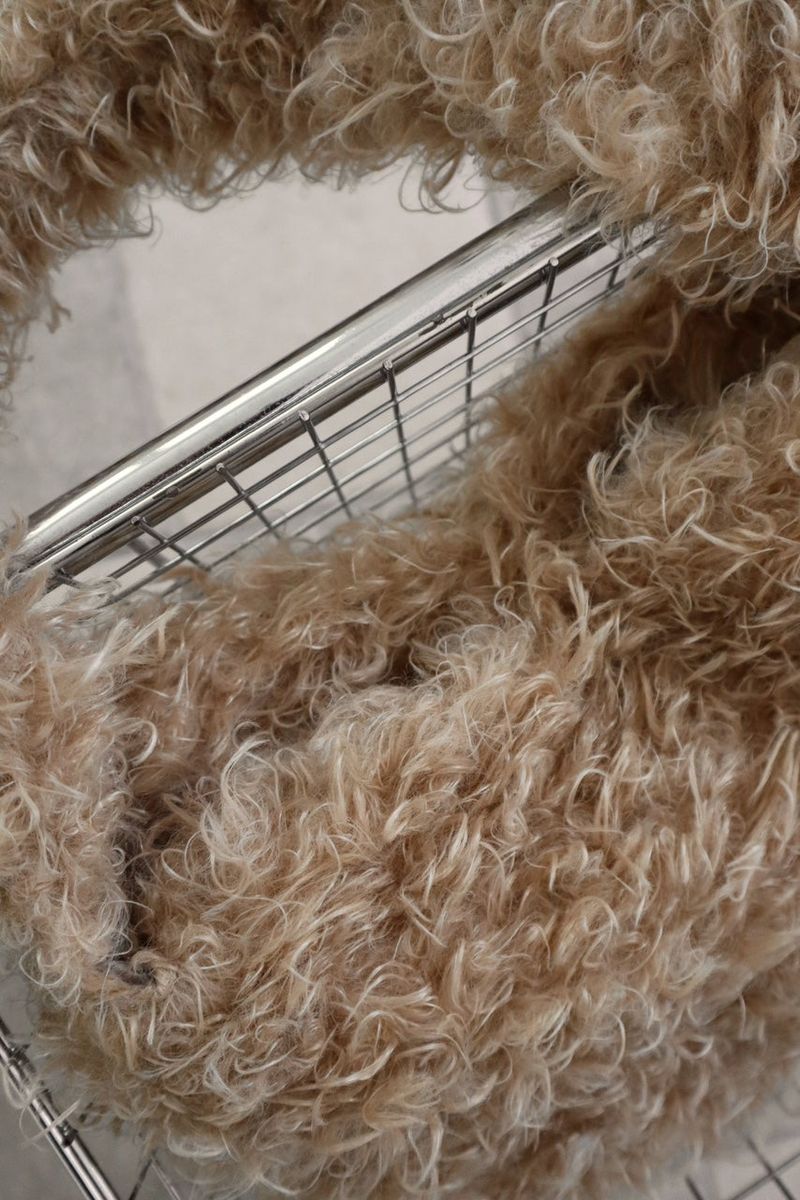 [MADE] BEBE PUPPY BAG (BEIGE) FUR BAG
