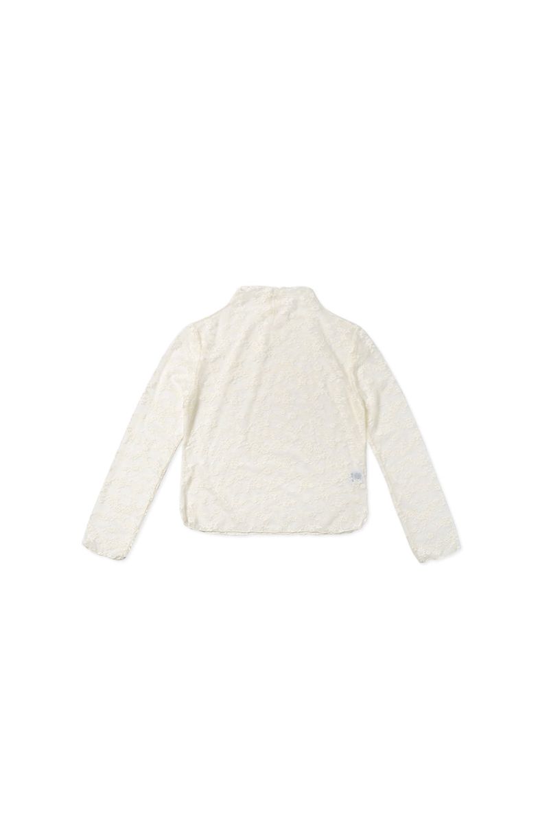 Layered lace blouse_ivory
