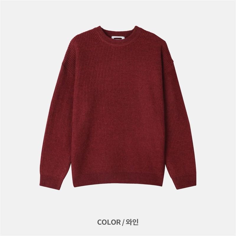 ウールハチラウンドニット (7 Colors)