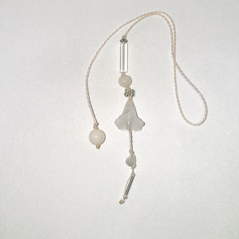 silver drop white flower bookmark