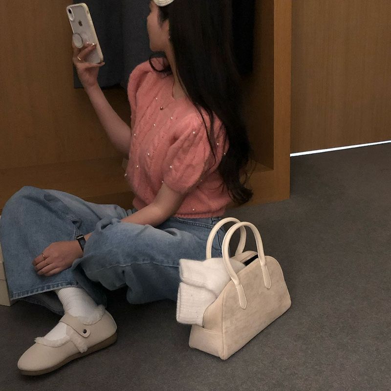 classical suede toad bag