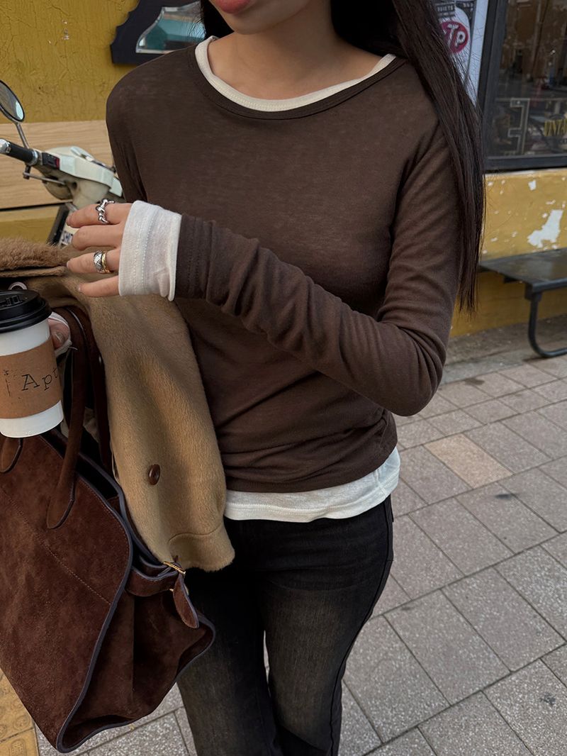 [MADE] Fodit Wool Tencel Layered Tee