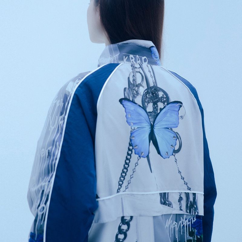 1 3 blue butterfly windbreak