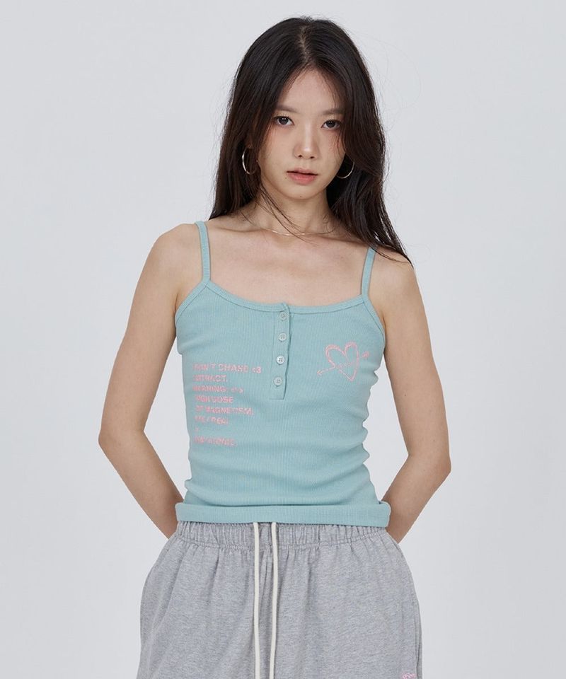 calloutnewyear(cony)(コールアウトニューイヤー(コニー))の「CONY HEART GRAPHIC RIB TANK TOP / MINT(Tops)」