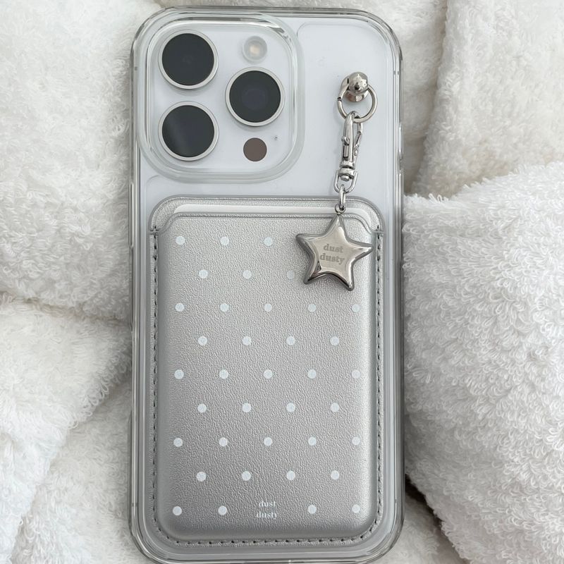 Silver Dot MagSafe card wallet+MagSafe case