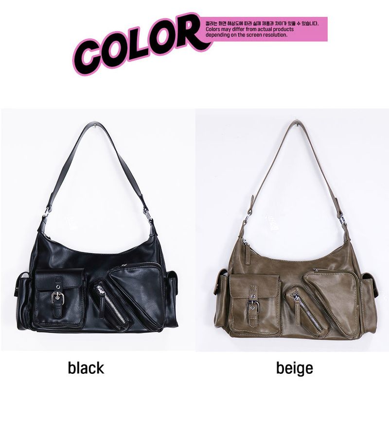 trade leather shoulder bag (2color)