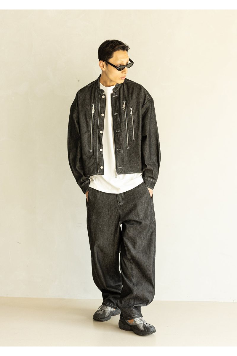 CURVED BALLOON DENIM MFHJP001-BK
