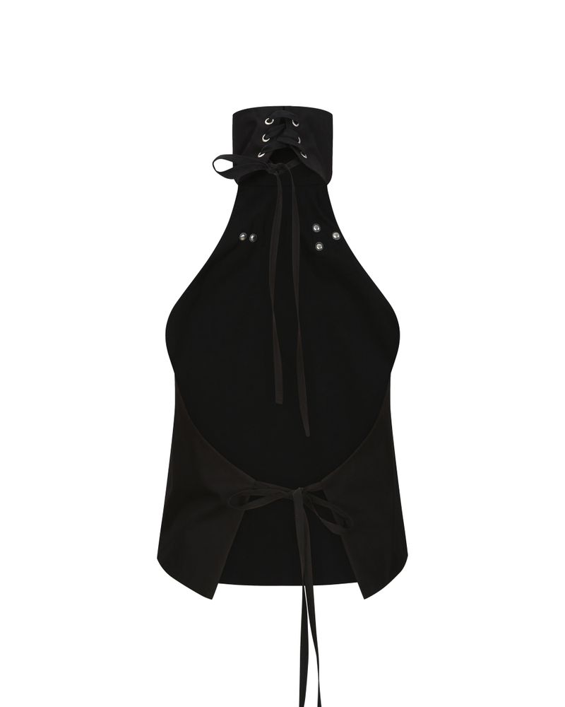 Buckle Halterneck - Black