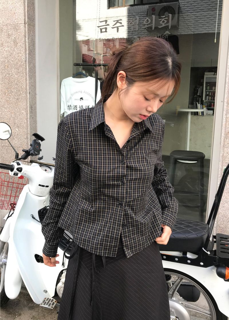  MINI CHECK CROP SHIRT