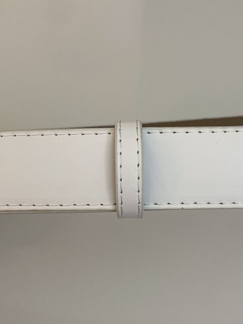 White Square Belt
