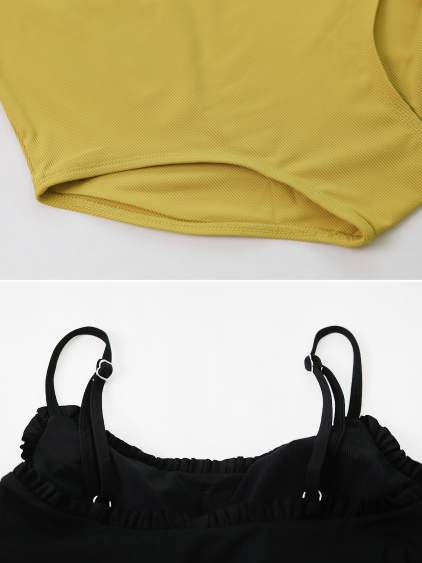 Monoring Frill Button Monokini (2color)