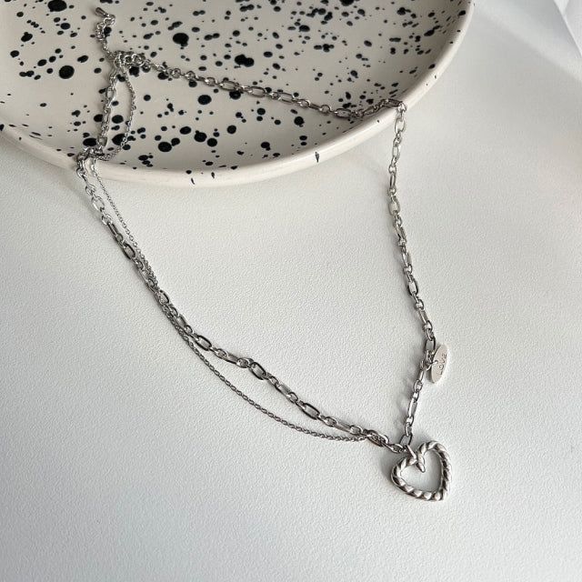 havo Bold, two-line chain, kitsch, hip, heart necklace