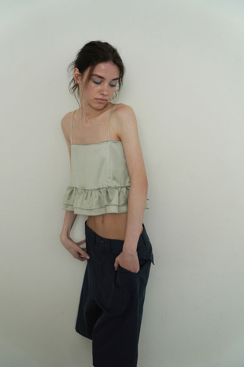Bow bermuda pants_navy
