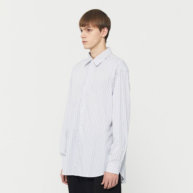 Organic Stripe Shirt Blue