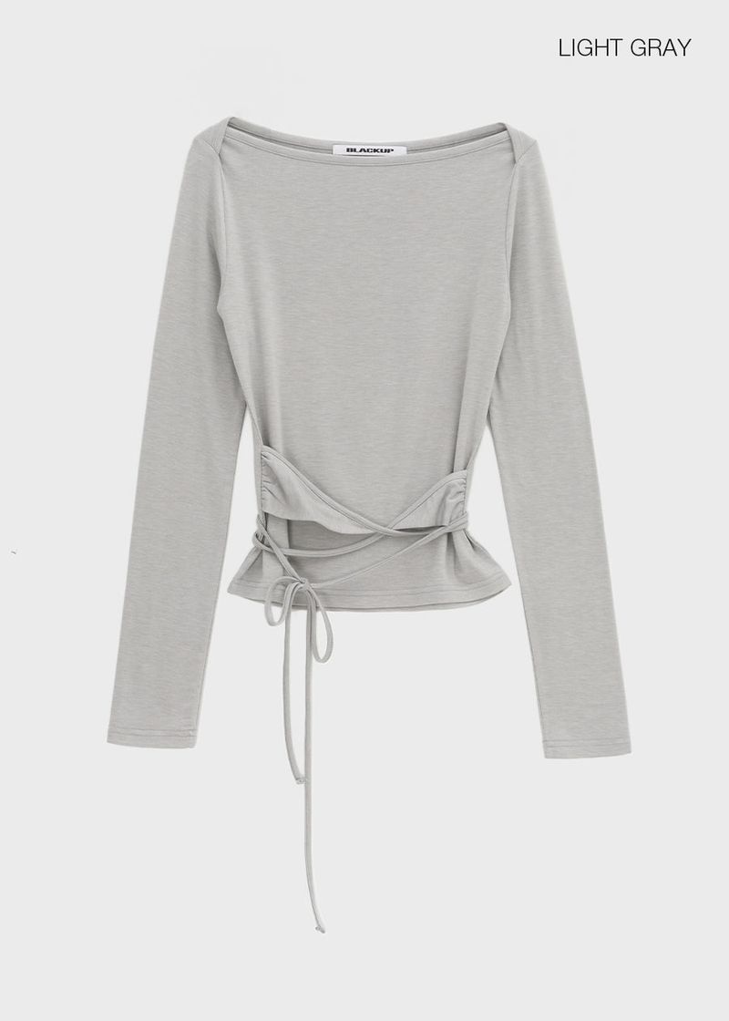 [MADE] Fullon Strap Boat-Neck Long-Sleeve T-Shirt