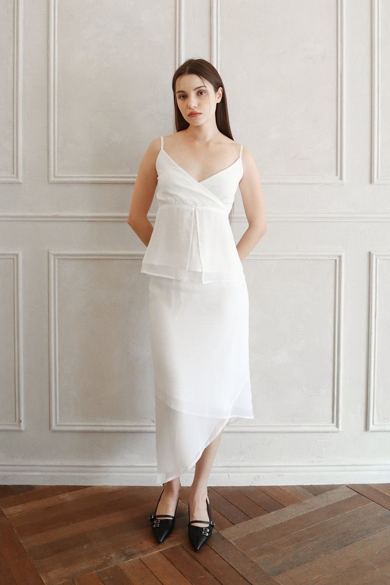 Lisha wrap sleeveless (white)