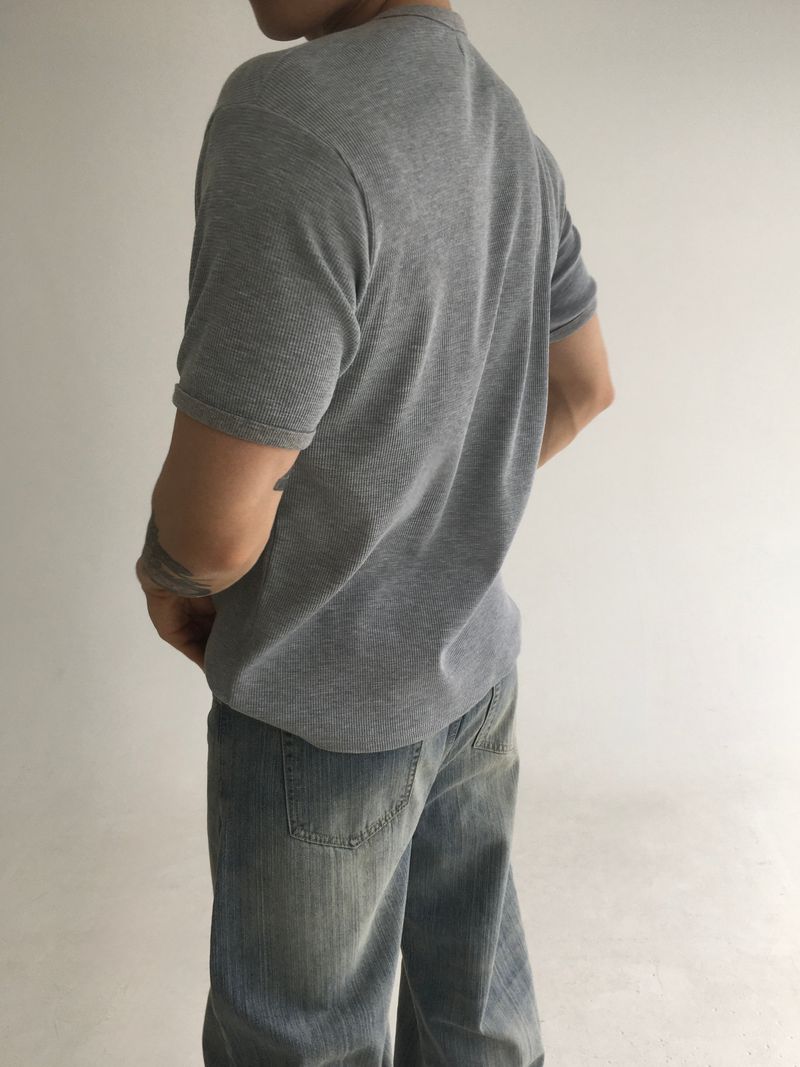 waffle ringer short sleeve(3colors)