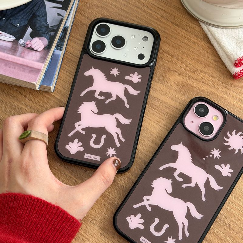 [MADE] Horse glossy glass bumper case