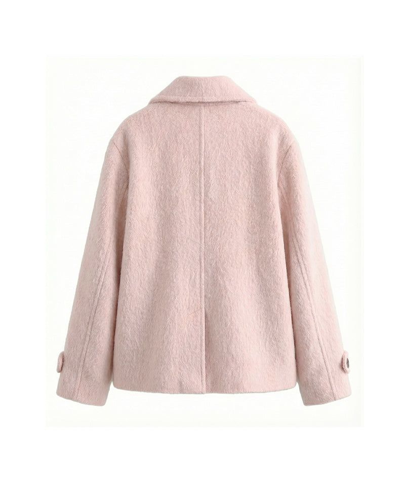 Rosie Double Button Wool Half Coat