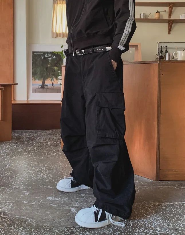 Paul Wide Cargo Cotton Pants