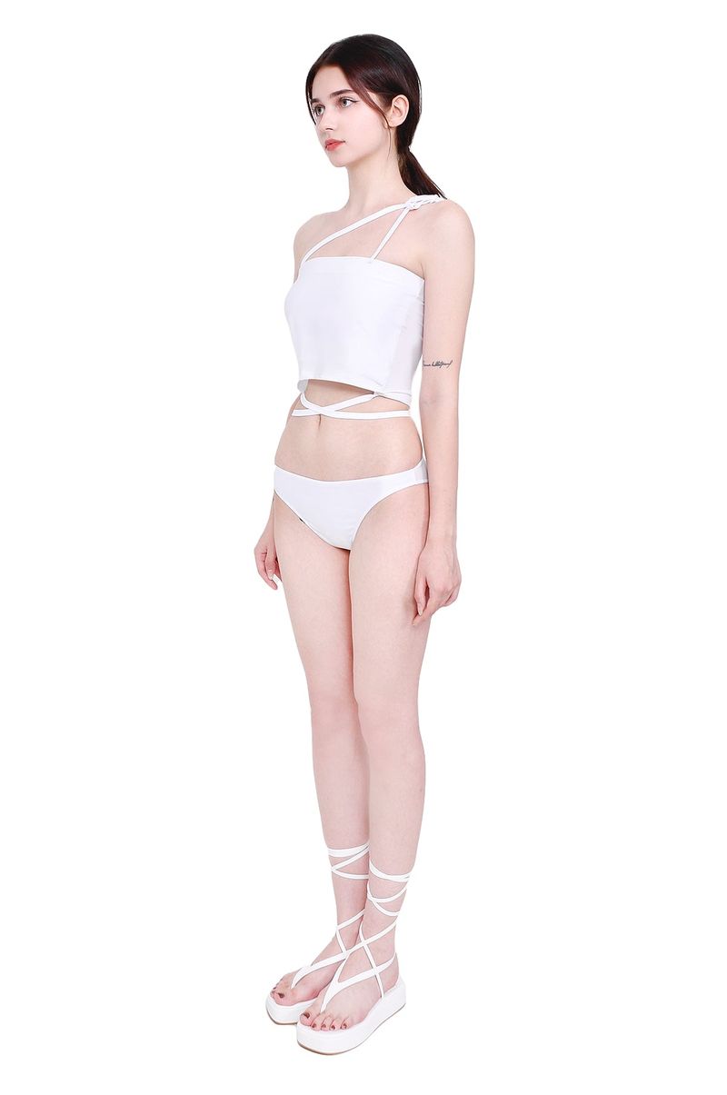 4-way multi tricot jersey span crop tube top (white)