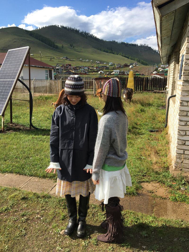Kindergarten check skirt (2color)