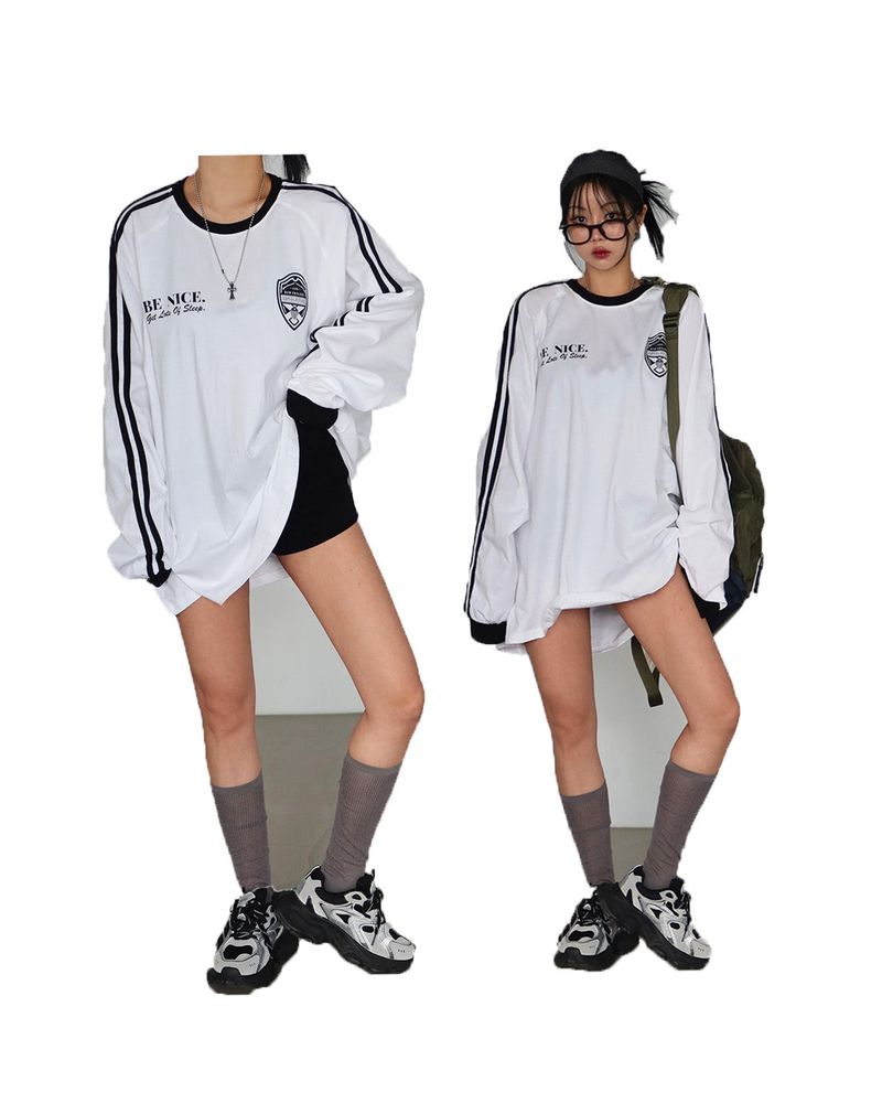 Delight-J（ディライトジェイ）の「[UNISEX] トラックオーバーサイズフィットカラーTシャツ（トップス）」