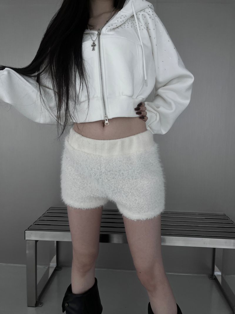 winter fuzzy fur short pants (2color)