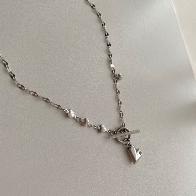 ssgh toggle bar heart two-way necklace