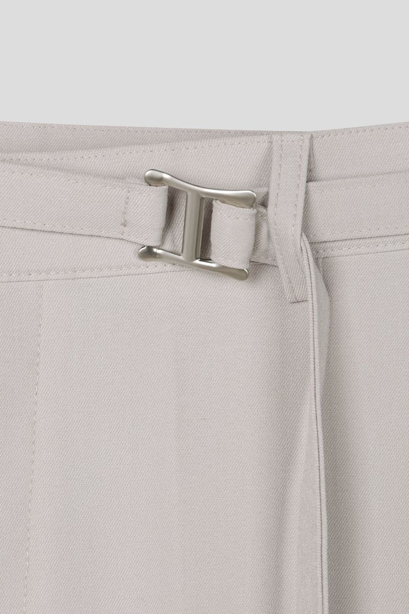MG649 Belt Flared Fit Slacks (3 colors)