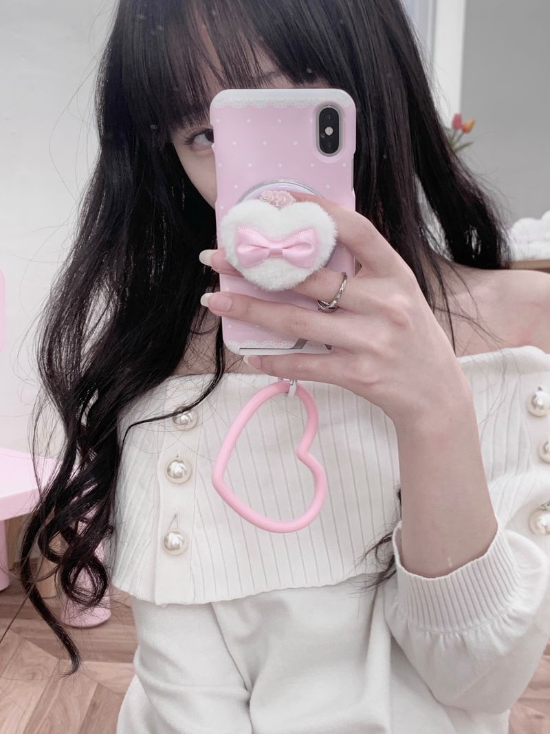 heart puff phone grip - magsafe