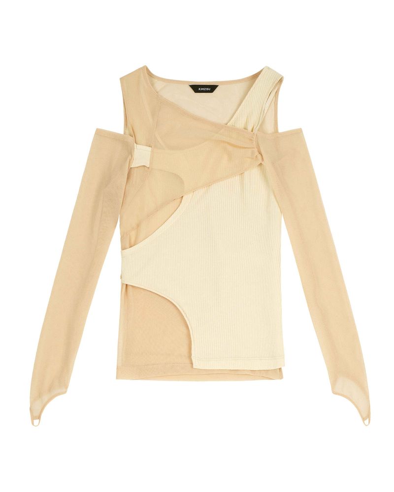 In&Out Knitted Top _ IVORY