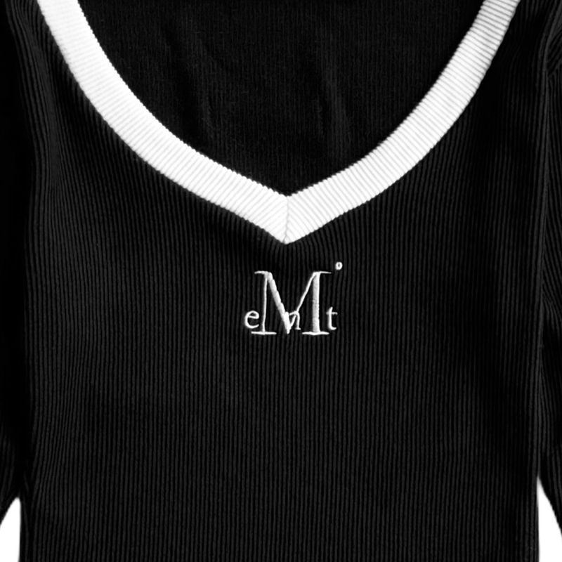 BINDING TRACK LINE V-NECK T (3color)