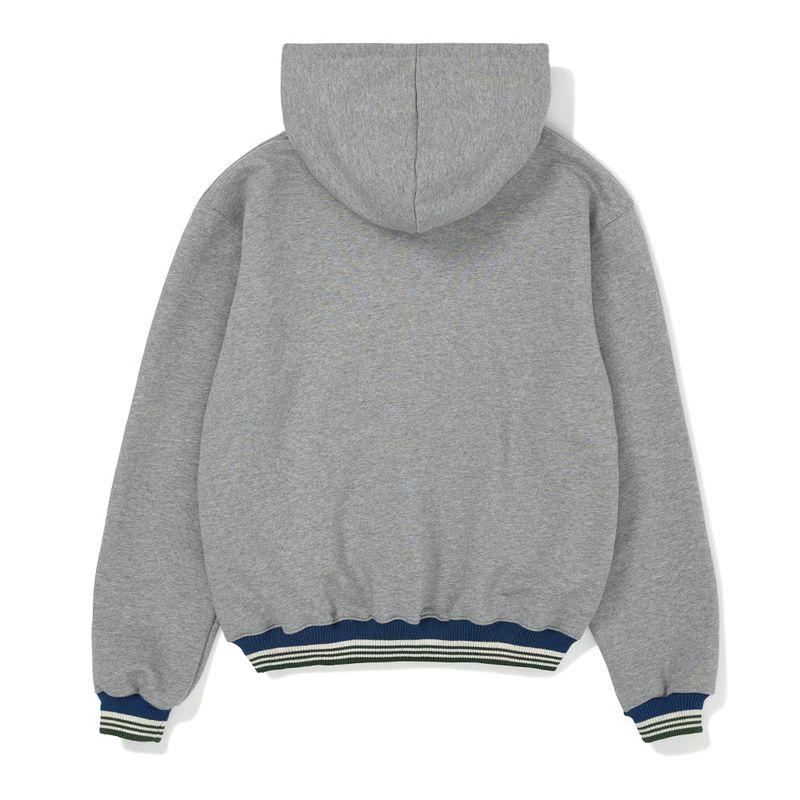 ベースボールフードジャケット/Baseball Hoodie Jacket [GREY]