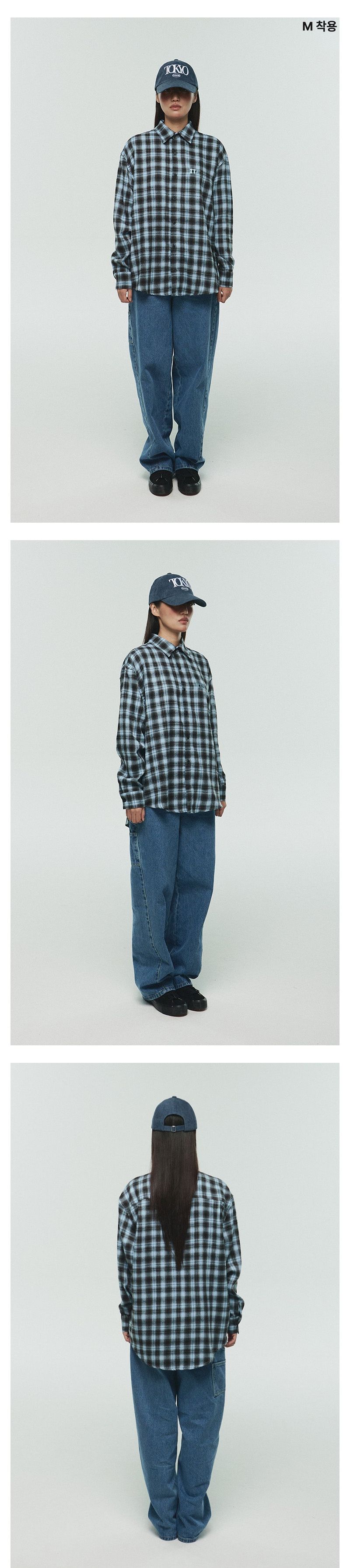 ITZ MINI LOGO CHECK SHIRT - BLUE