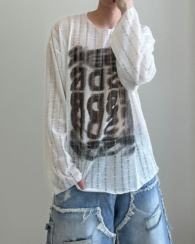 Lunera Painting See-through Knit
