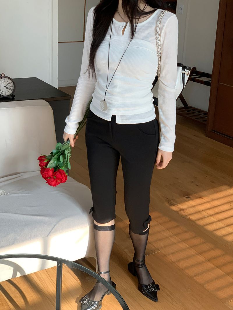 Blair Ribbon Biker Cari Pants