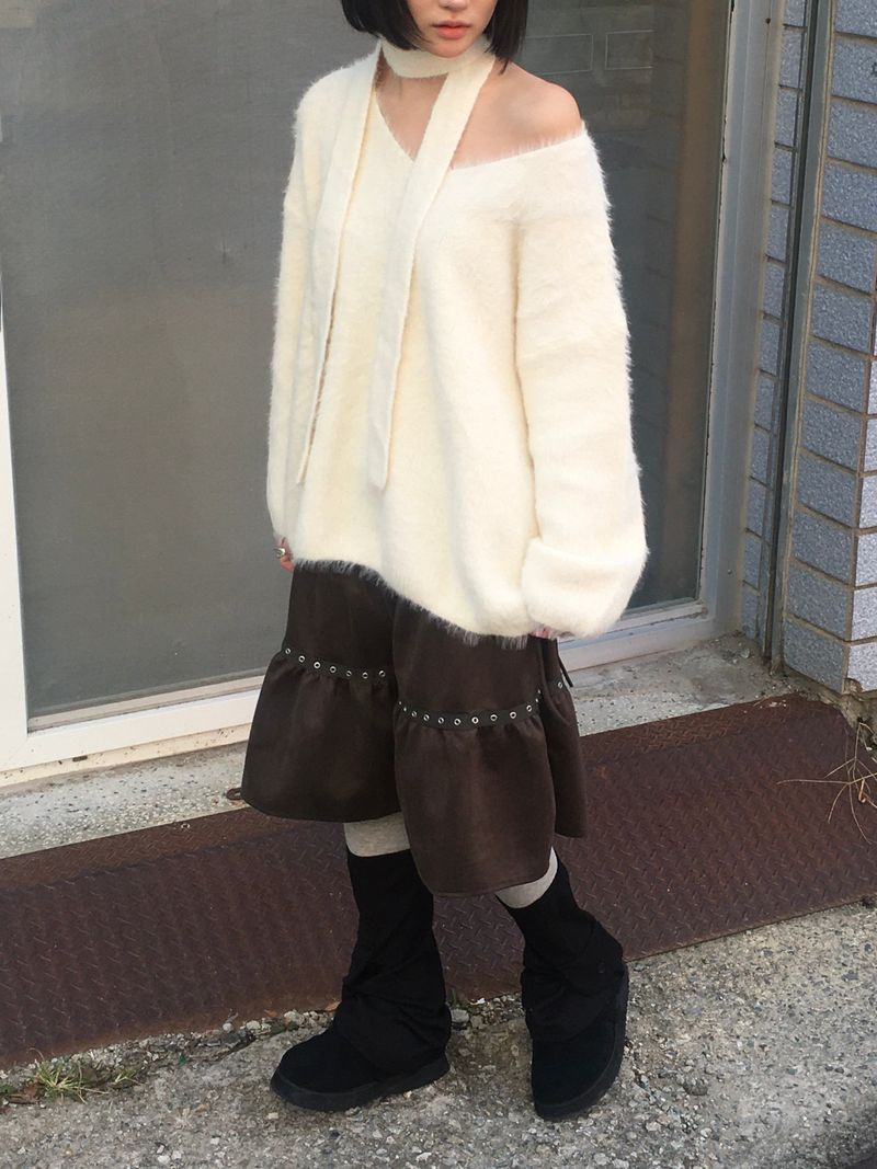 eyelet tier skirt