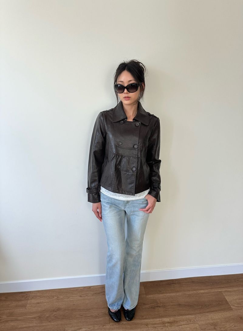 mini leather jacket
