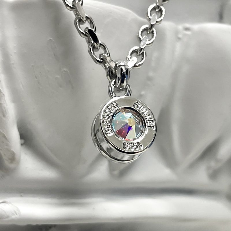 Bullet Back Necklace_silver