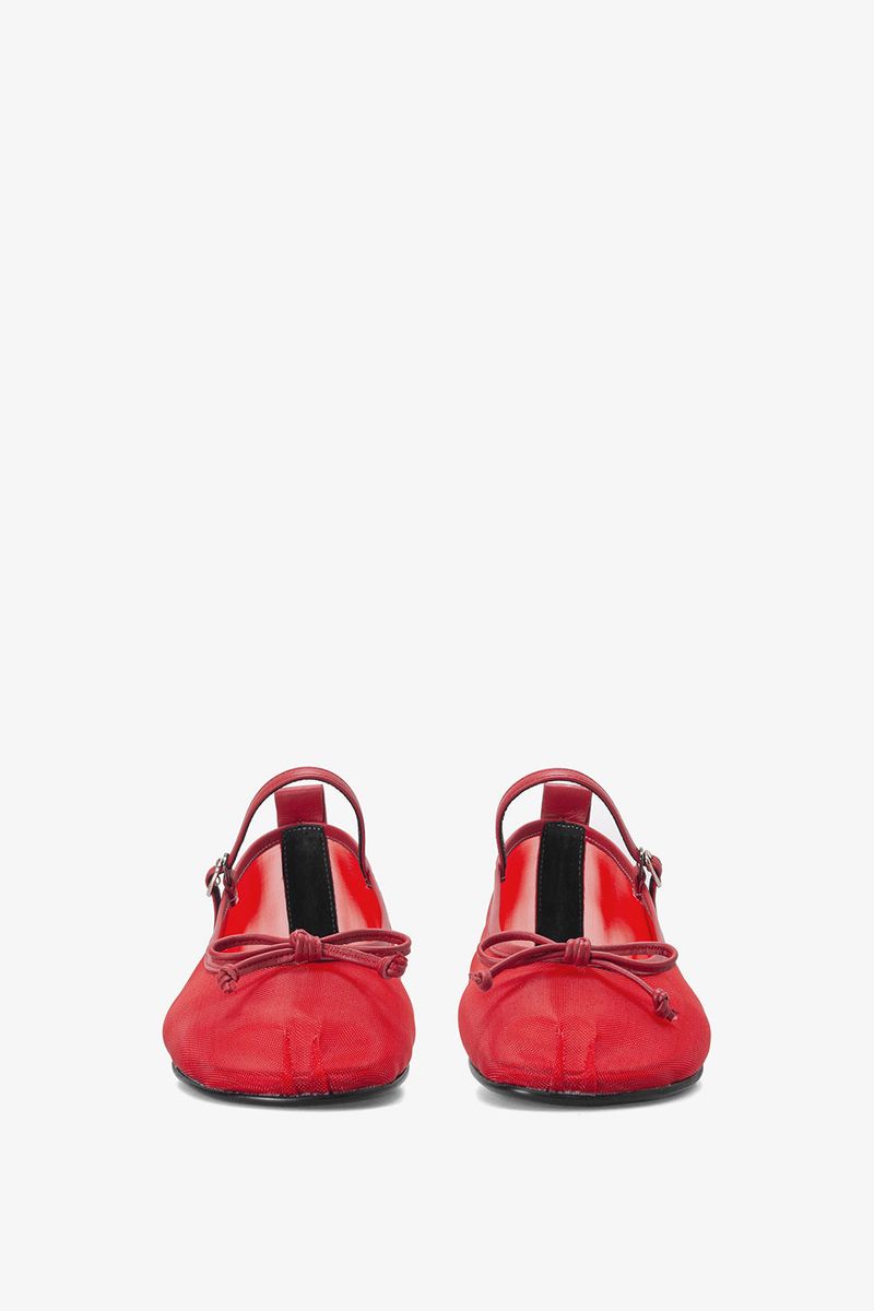 PINTUCK RIBBON FLAT IN RED